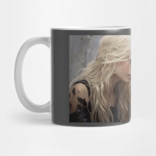 Girl and Raven Mug